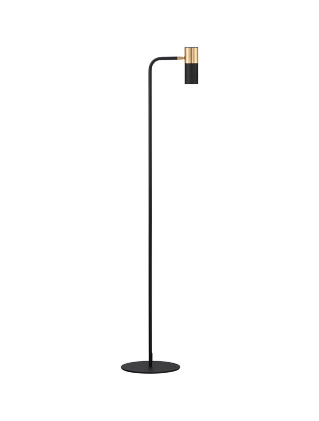 Nova Luce Pongo - stehleuchte mit schalter und USB-Stecker - Ø 25 x 135 cm - sand schwarz und gold