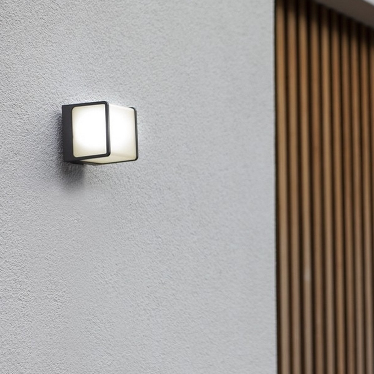 Lutec Doblo - Außenwandleuchte - 11 X 10 X 11 Cm - 14.5W Led Inkl. - IP54 - Anthrazit