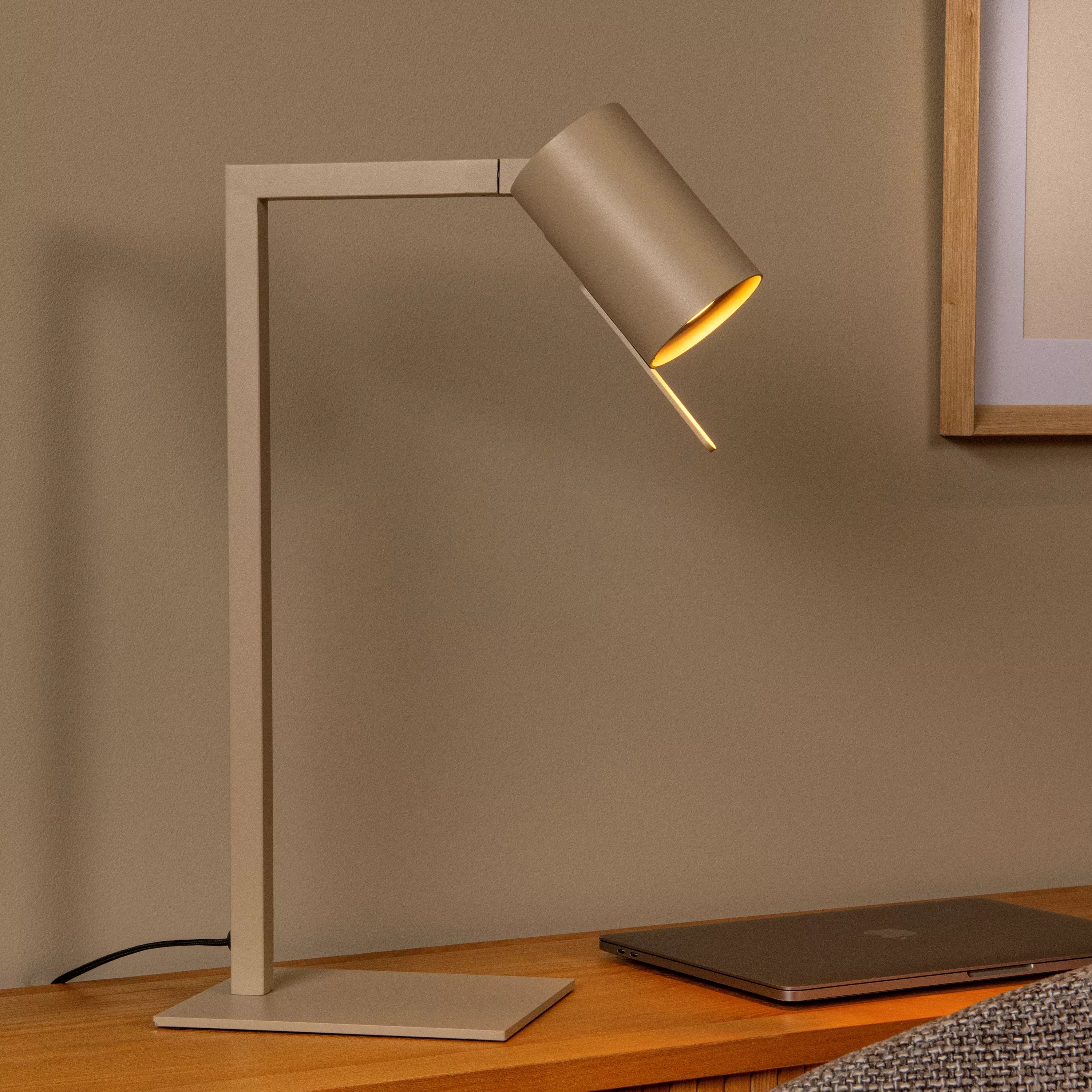 Lucide Lesley - Schreibtischlampe - 34 X 20 X 130 Cm - Taupe