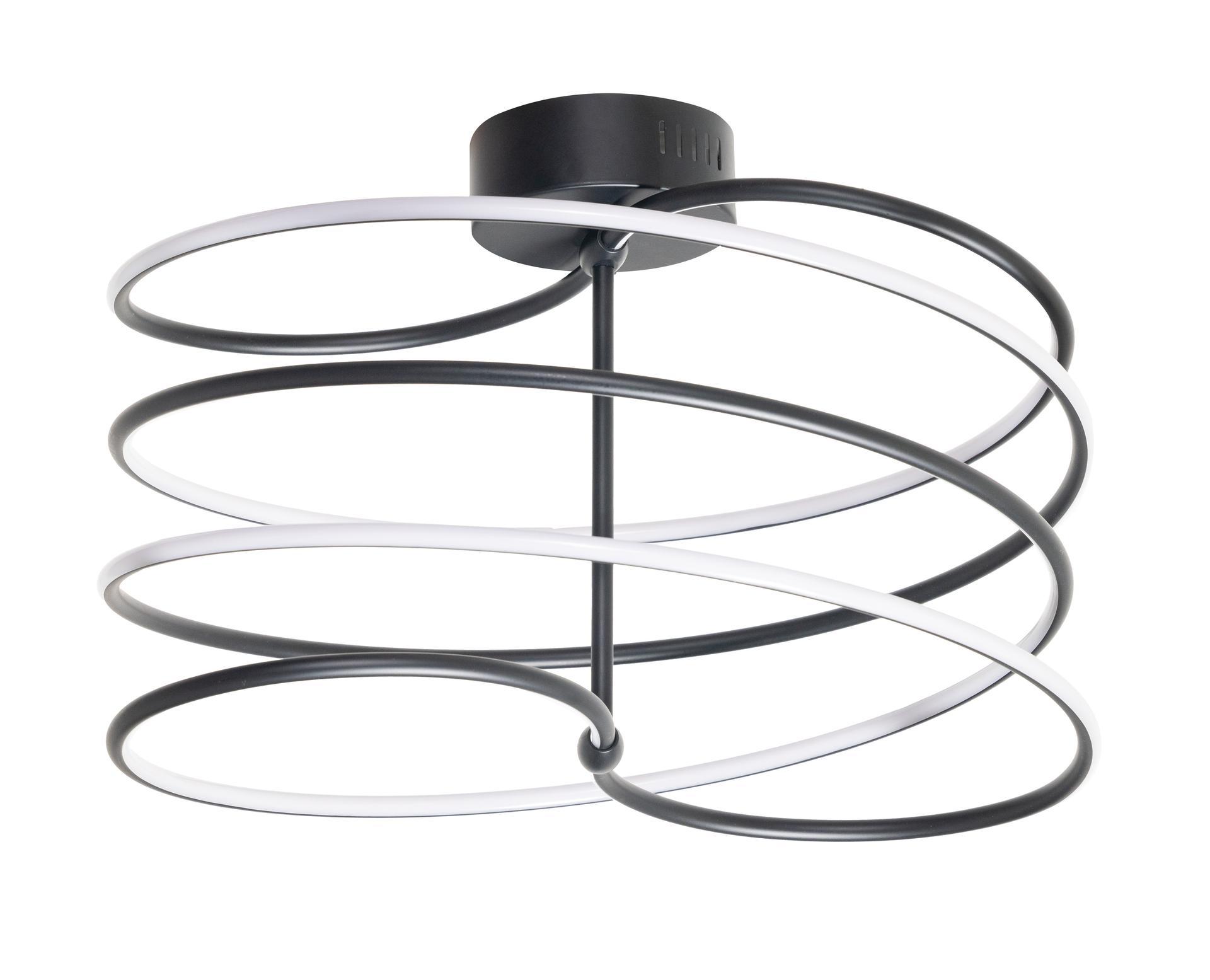 Eth Slinger - Deckenleuchte - 52 X 29, 2 Cm - 3-stufig Dimmbar - 40W Led Inkl. - Schwarz