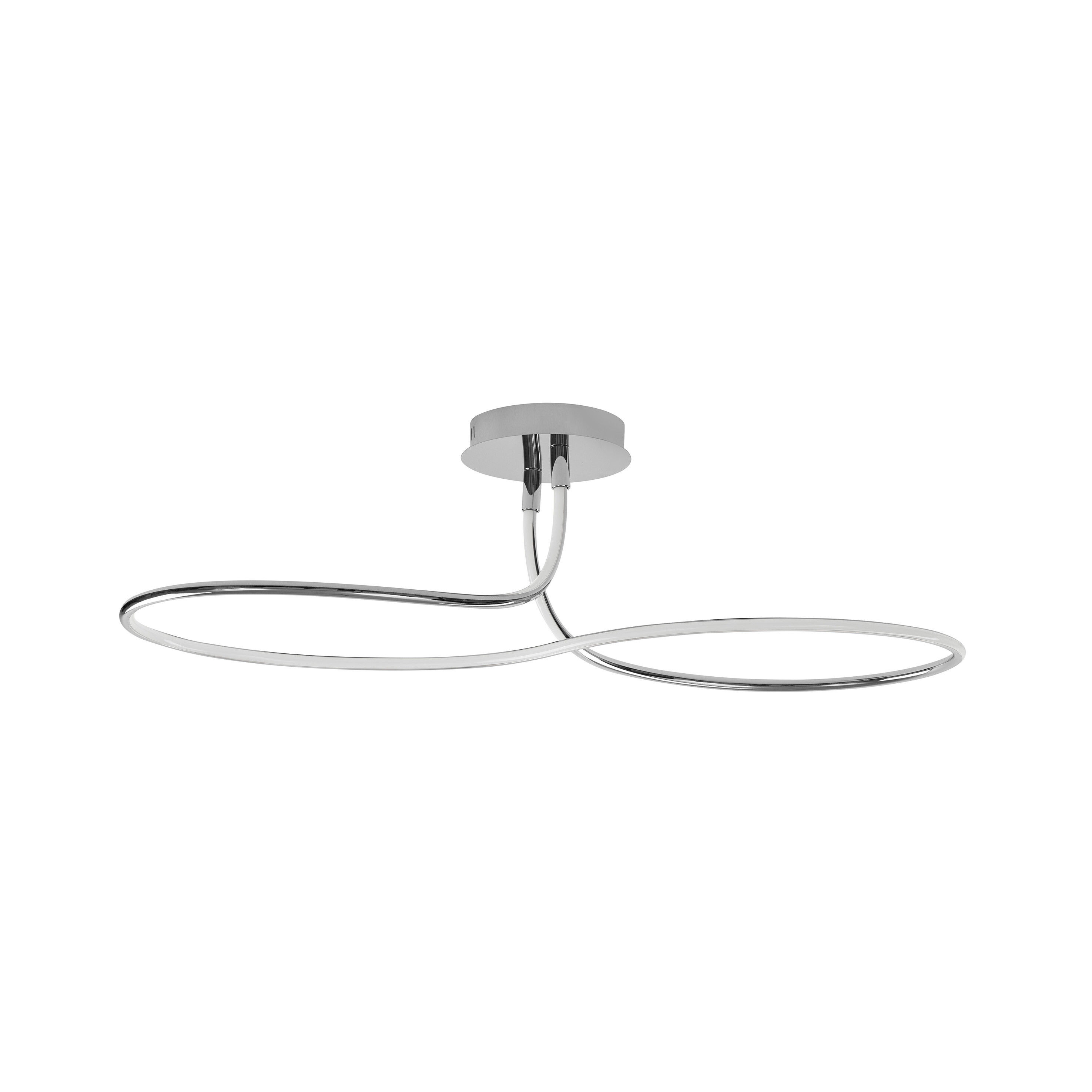 Nova Luce Fungo - Deckenleuchte - Ø 102 X 30 Cm - 47W Dimmbare Led Inkl. - Chrom
