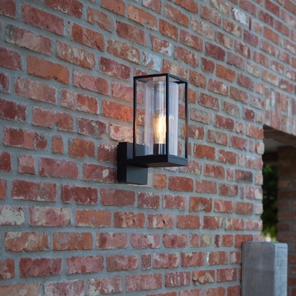 Lutec Flair - Außenwandleuchte - 12 X 17, 2 X 31, 3 Cm - IP44 - Mattschwarz