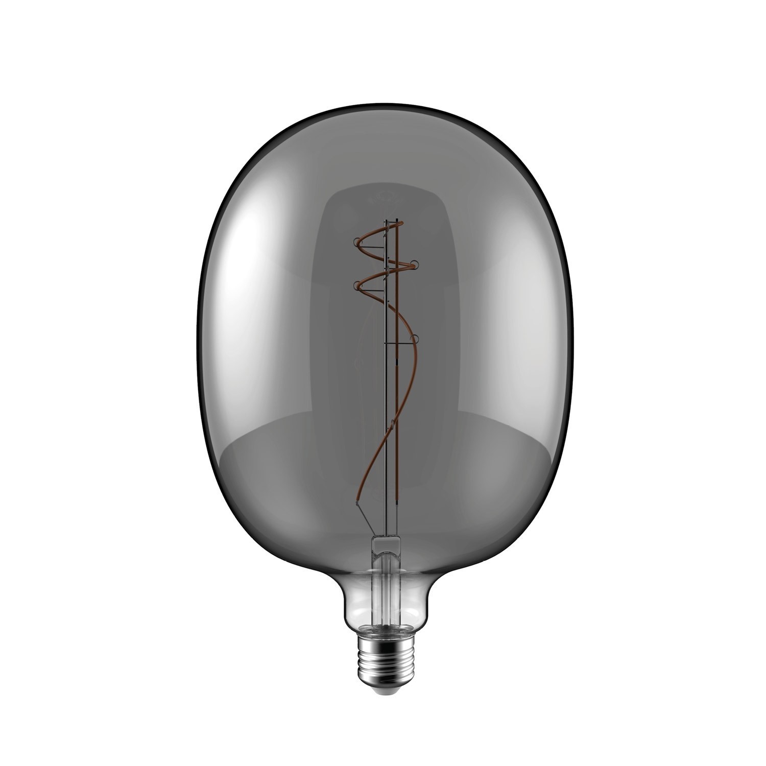 Daylight Italia LED-Lampe Ellipse - Ø 17 x 26,4 cm - E27 - 10W dimmbar - 1800K - geräuchert