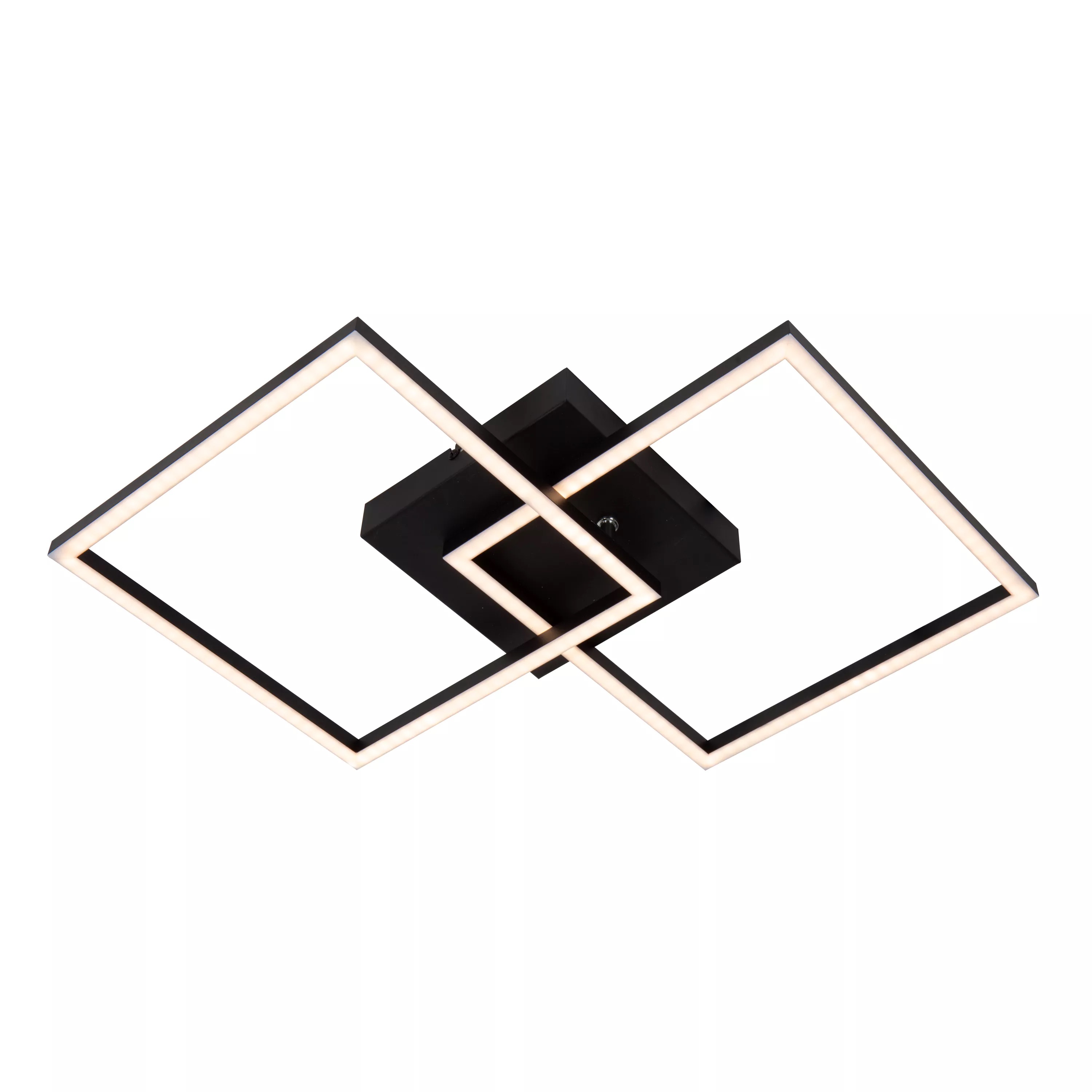 Lucide Arianne - Deckenleuchte - 58 x 35,5 x 6,5 cm - 23W LED inkl. - einstellbare Lichtfarbe - schwarz
