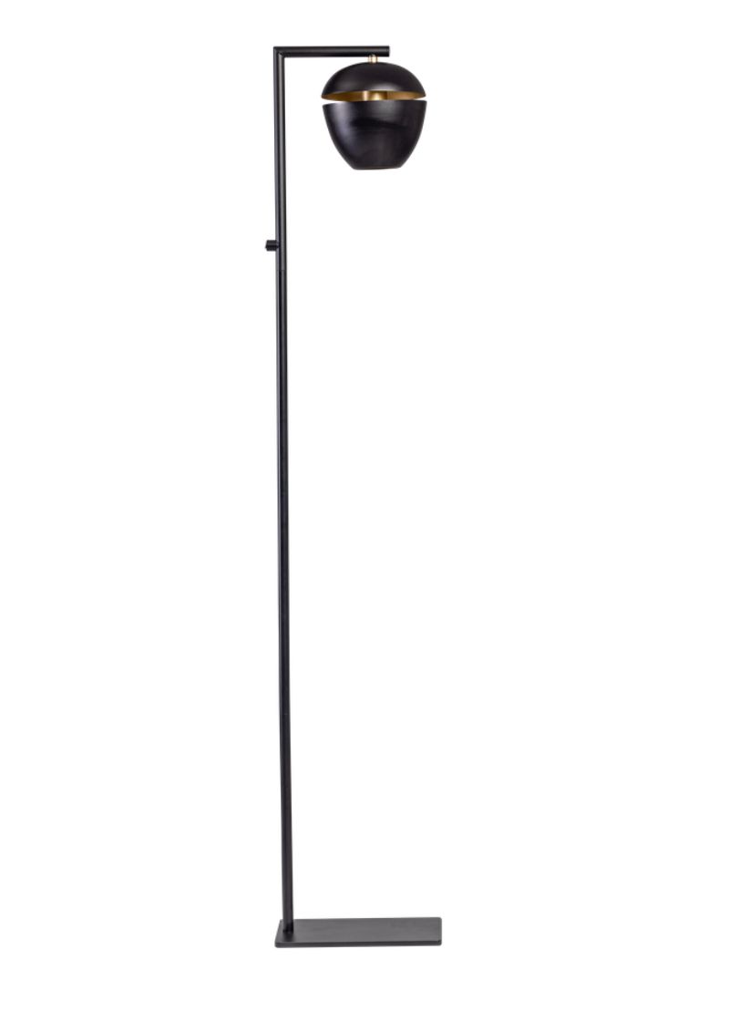 Eth Claire - Stehleuchte - 29 X 19 X 150 Cm - Schwarz Und Messing