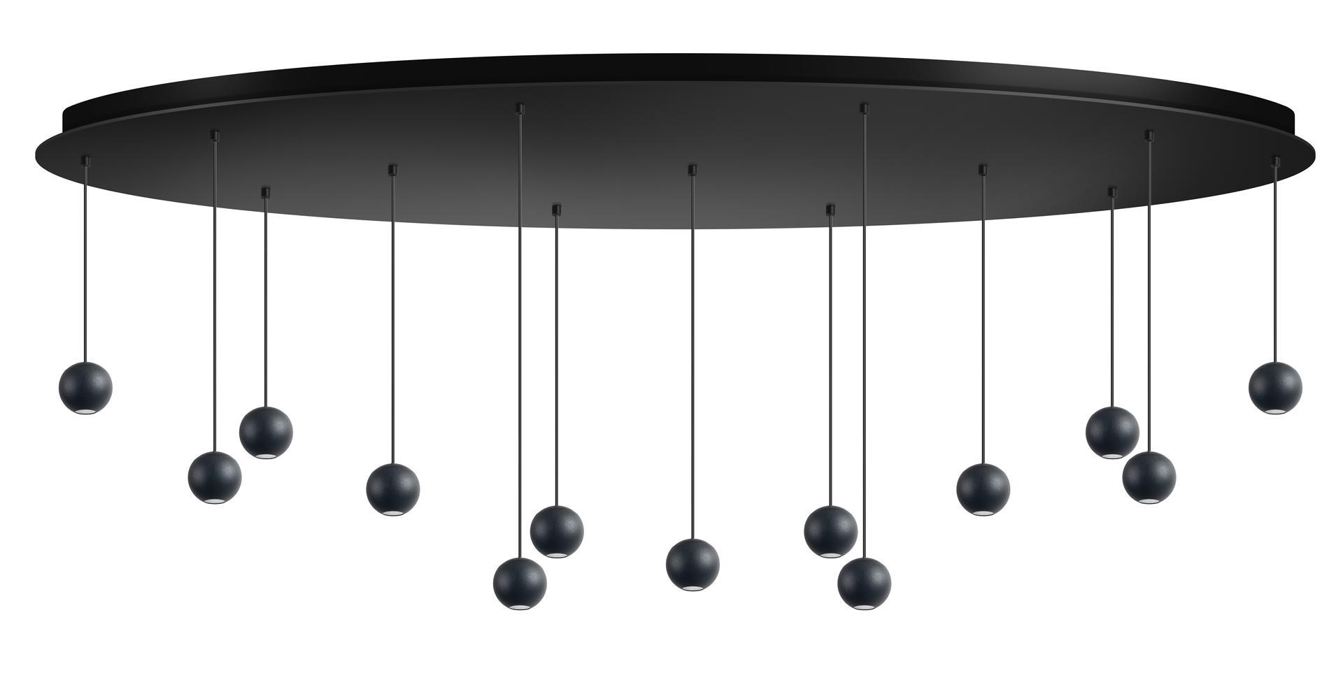 Eth Grace - Hängeleuchte - Ø 4, 8 X 200 Cm - 52W Dimmbare Led Inkl. - Schwarz