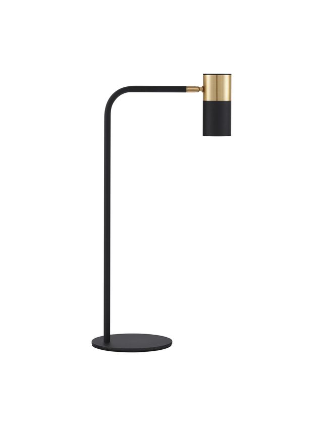 Nova Luce Pongo - tischleuchte mit schalter und USB-Stecker - Ø 16 x 55 cm - sand schwarz und gold