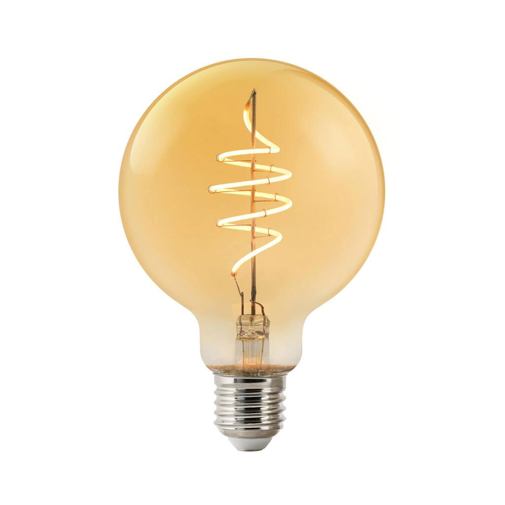 Nordlux Smart Led-Glühbirne - Intelligente Beleuchtung - Ø 9, 5 X 13, 7 Cm - E27 - 4, 7W - Dimmfunktion über App - Bernsteinfarben