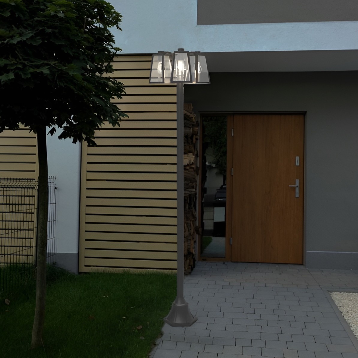 Lutec Fia - Laternenpfahl - Ø 42,4 x 186,8 cm - IP44 - schwarz