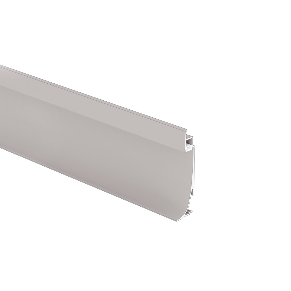 Klus Olis-k - Sockelleistenprofil aus Aluminium - 2,41 x 9 cm - silber eloxiert
