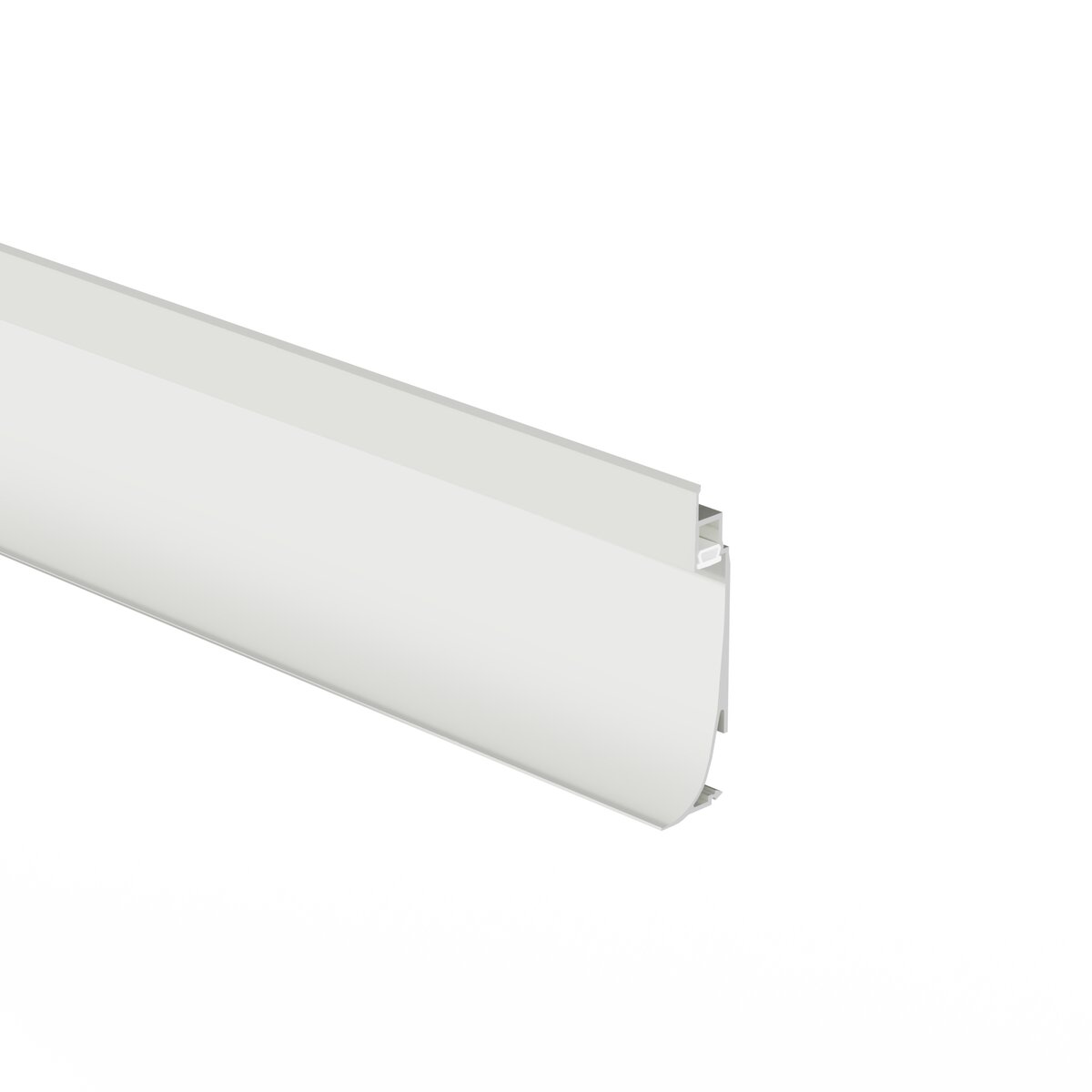 Klus Olis-k - Sockelleistenprofil aus Aluminium - 2,41 x 9 cm - weiß