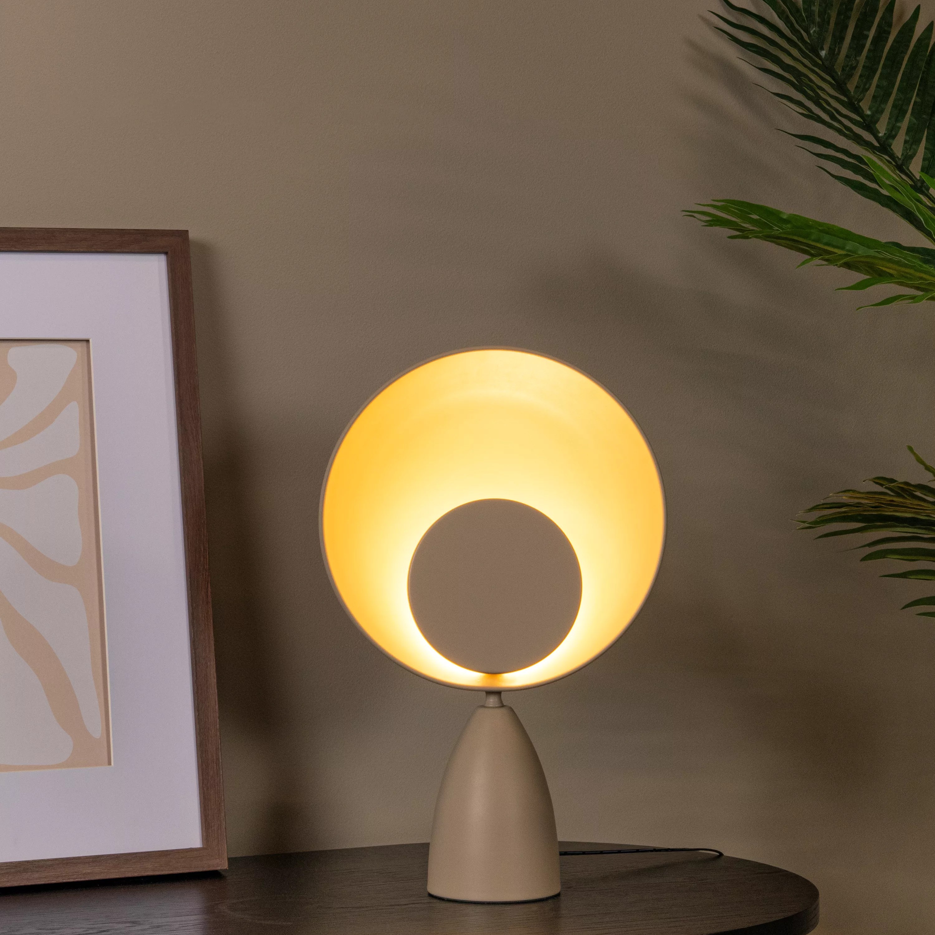 Lucide Castamar - Tischleuchte - 25, 5 X 9, 8 X 40 Cm - 3W Led Inkl. - Taupe