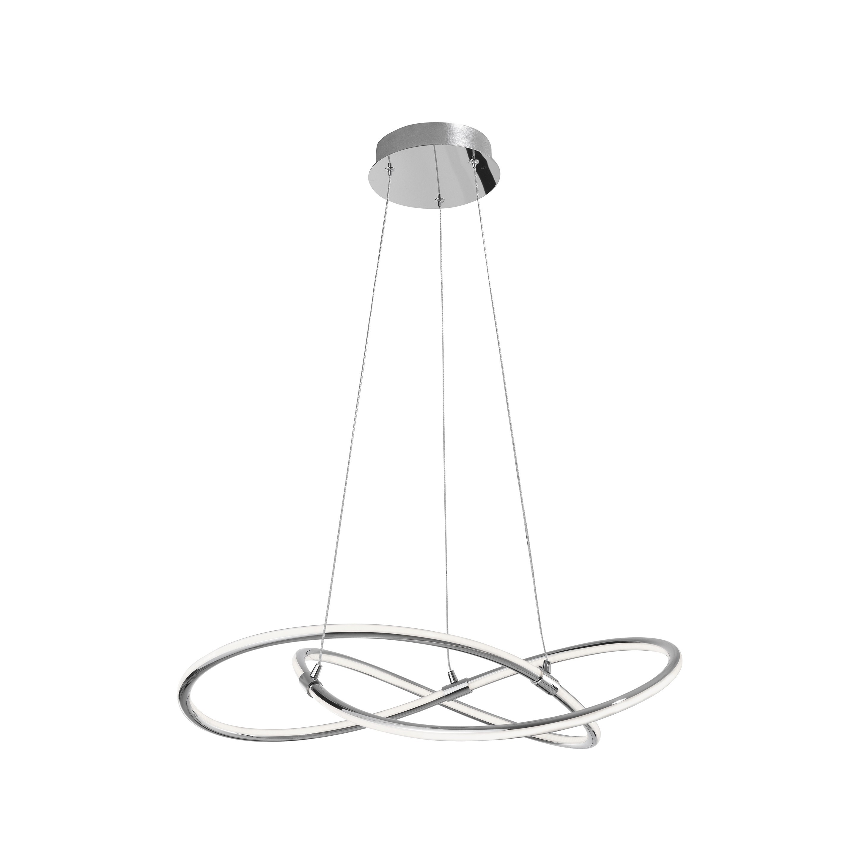 Nova Luce Martino - Hängeleuchte - Ø 60 X 120 Cm - 50W Led Inkl. - Chrom