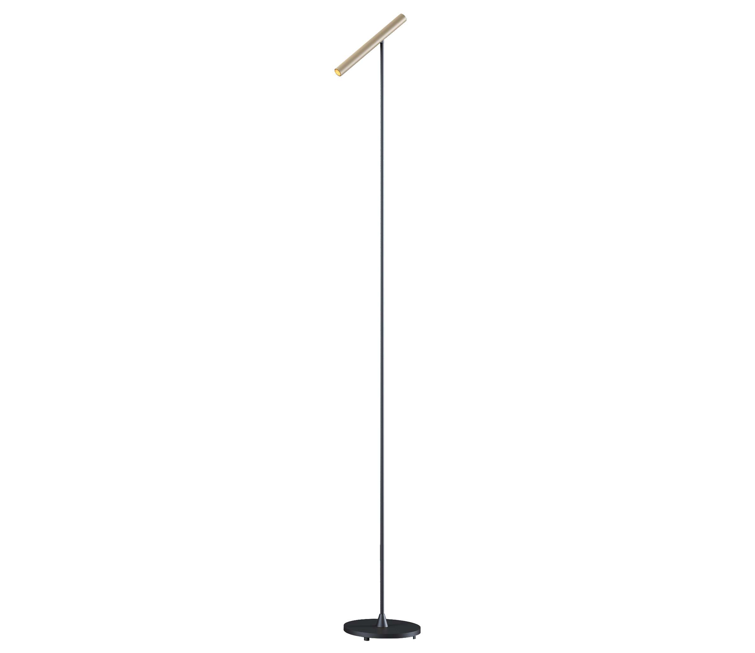 Artdelight Kansas - Stehlampe - 20 x 25 x 140 cm - 6W dimmbares LED inkl. - schwarz und champagner