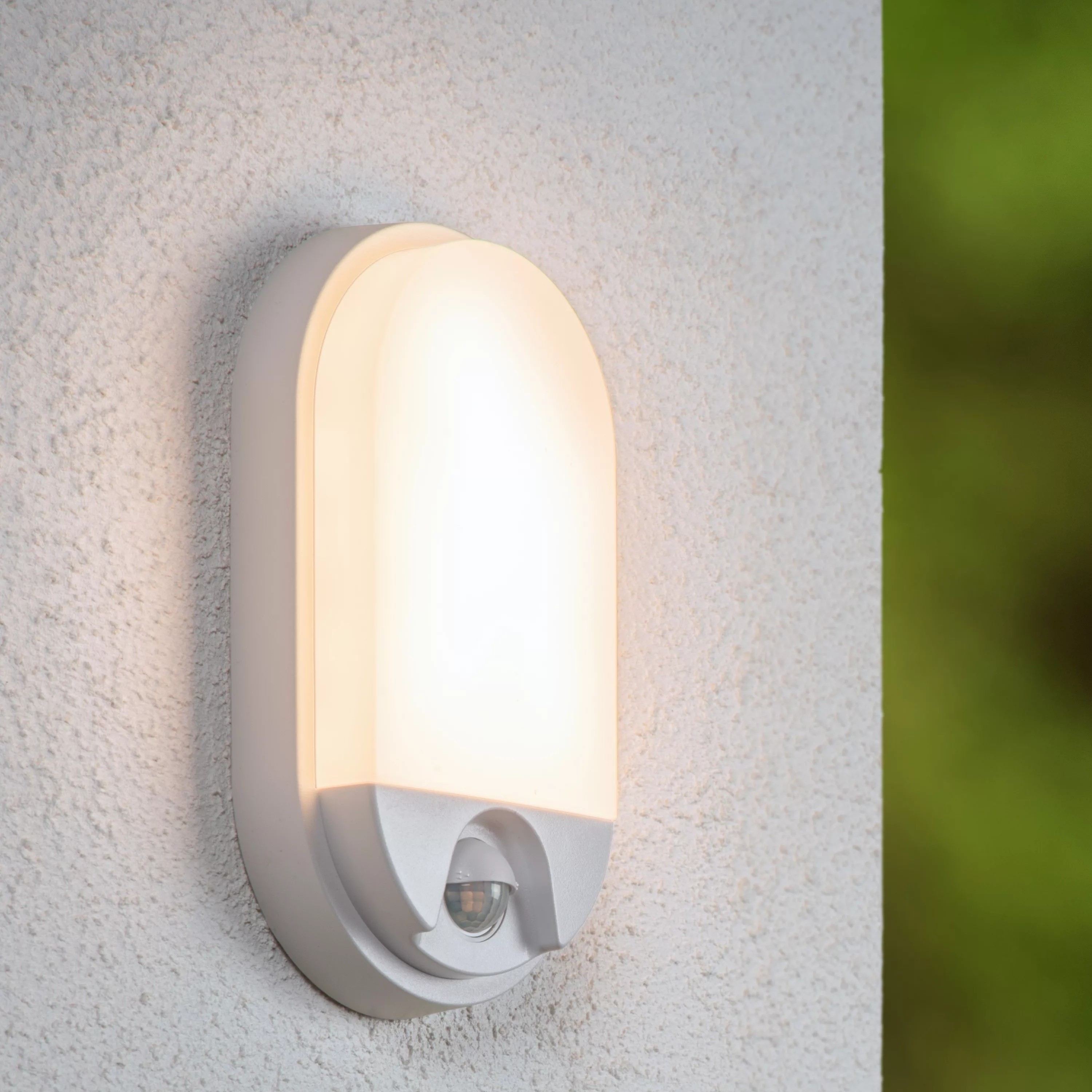 Lucide Hups Ir - Außenwandleuchte Mit Sensor - 11, 9 X 4, 5 X 21, 2 Cm - 10W Led Inkl. - IP54 - Weiß