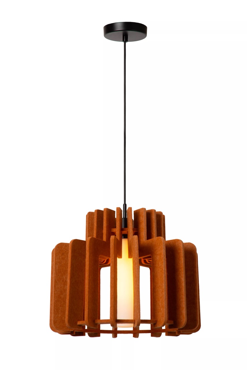 Lucide Rollo - Hängeleuchte - Ø 40 X 150 Cm - Terracotta