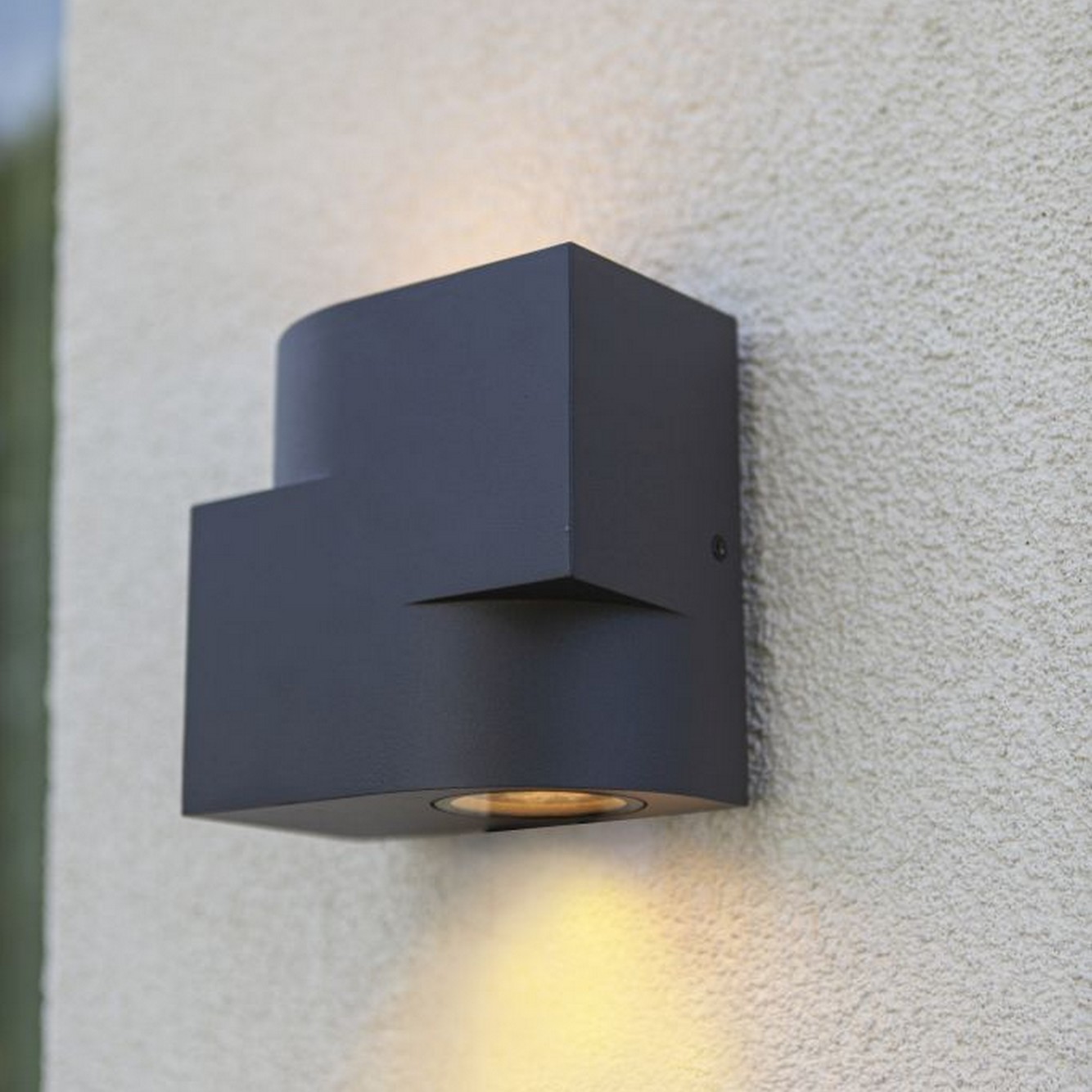 Lutec Marbo - Außenwandleuchte - 8 X 14 X 14 Cm - IP44 - Dunkelgrau