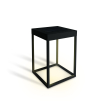 ONE Light - Solar-Gartensäule mit Nachtsensor und USB - 18,5 x 18,5 x 30 cm - 2,2W dimmbare LED inkl - IP65 - schwarz