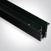 ONE Light Magnetschienensystem MAXI - Einbauprofil für 12 mm Gipskarton - 2 Meter - 7,5 x 5 cm - schwarz