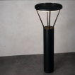 Nova Luce Virtus - Gartenpfosten - Ø 12 x 55 cm - IP65 - dunkel anthrazit
