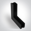 ONE Light Magnetschienensystem MINI - vertikales Aufputz-Winkelprofil - 11 x 2,7 x 3 cm - schwarz