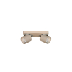 Artdelight Laguna – 2-flammiger aufbaustrahler – 22 x 8,5 x 9,5 cm – 2 x 6W dimmbare LEDs inklusive – champagner