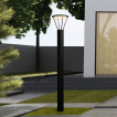 Nova Luce Virtus - Gartenpfosten - Ø 12 x 155 cm - IP65 - dunkel anthrazit