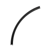 Nova Luce Curve - Kurvenbahn 72 Grad für Aussparung Magnetprofil - 120 x 6,9 x 7,5 cm - Sand schwarz