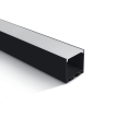 ONE Lichtprofil mit Diffusor - 3,5 x 3,5 cm - 200 cm Länge - schwarz und opal