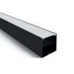 ONE Lichtprofil mit Diffusor - 6 x 6 cm - 200 cm Länge - schwarz und opal