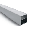 ONE Lichtprofil mit Diffusor - 6 x 6 cm - 200 cm Länge - Aluminium und Opal