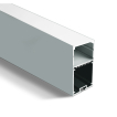 ONE Light Surface/Suspended Wide Profiles - 3,6 x 6,7 cm - 200 cm Länge - metallic