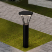 Nova Luce Virtus - Gartenpfosten - Ø 30 x 27 cm - 16W LED inkl. - IP65 - dunkel anthrazit