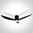 ONE Light Black Body - Deckenventilator mit Licht und Fernbedienung - Ø 132 x 27 cm - 22W LED inkl. - schwarz