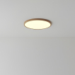 Nordlux Oja - Badezimmer Deckenleuchte - Ø 42,4 x 2,3 cm - 24W dimmbare LED inkl. (2700K) - IP54 - Holzfolie