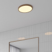 Nordlux Oja - Deckenleuchte - Ø 29,4 x 2,3 cm - 17W dimmbare LED inkl. (2700K) - IP54 - Holzfolie