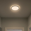 Nordlux Oja - Deckenleuchte - Ø 29,4 x 2,3 cm - 15W LED inkl. (3000K/4000K) - IP54 - schwarz
