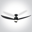 ONE Light Black Body - Deckenventilator mit Licht und Fernbedienung - Ø 132 x 35 cm - 22W LED inkl. - schwarz