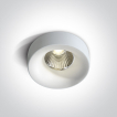 ONE Light Floating Ring Range - Einbaustrahler - Ø 85 mm, 68mm Einbaumaß - 12W LED inkl. - IP65 - weiß