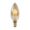 Lucide LED-Lampe - Glühbirne dimmbar - Ø 3,5 x 9,8 cm - E14 - 3W - 2200K - bernsteinfarben