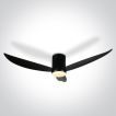 ONE Light Black Body - Deckenventilator mit Licht und Fernbedienung - Ø 132 x 27 cm - 22W LED inkl. - schwarz