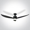 ONE Light Black Body - Deckenventilator mit Licht und Fernbedienung - Ø 132 x 35 cm - 22W LED inkl. - schwarz