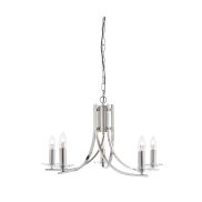 Searchlight Ascona - Kronleuchter - Ø 62 x 90 cm - satiniert silber
