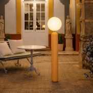 New Garden Monica 150 - Aufladbare Stehleuchte mit Fernbedienung - Ø 35 x 153 cm - 7W LED inkl. - IP54 - Senfgelb - 3000K-6500K