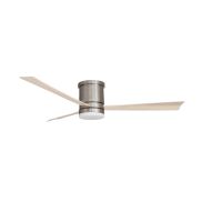 Nova Luce Silky - Deckenventilator mit Licht und Fernbedienung - Ø 132 x 25 cm - 18W LED inkl. - Nickel gebürstet