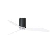 Faro Mini Tube - Deckenventilator mit Fernbedienung - Ø 128 cm - schwarz und transparent