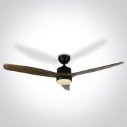 ONE Light Black Body - Deckenventilator mit Licht und Fernbedienung - Ø 132 x 37 cm - 22W LED inkl. - schwarz