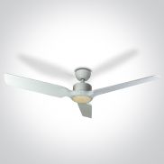 ONE Light White Body - Deckenventilator mit Licht und Fernbedienung - Ø 132 x 35 cm - weiß