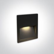 ONE Light Outdoor Dark Light Wall Recessed - Wandeinbauleuchte - 11,5 x 11,5 x 3,5 cm - 4W LED inkl. - IP65 - schwarz