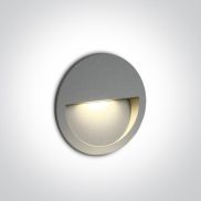 ONE Light Outdoor Dark Light Wall Recessed - Wandeinbauleuchte - Ø 11,4 x 3,5 cm - 3W LED inkl. - IP65 - grau